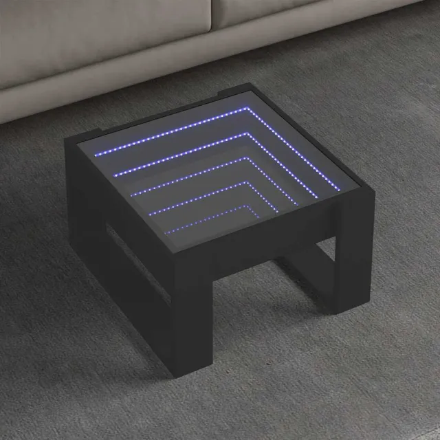 vidaXL Salontafel met Infinity LED 50x53x30 cm bruin eikenkleurig, foto 2