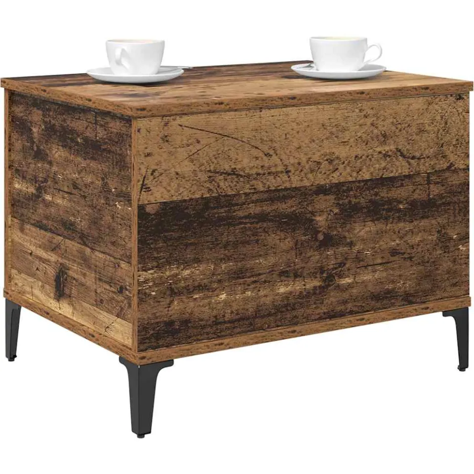 vidaXL Salontafel Oud Hout 60 x 44,5 x 45 cm Bewerkt hout bruin, foto 3