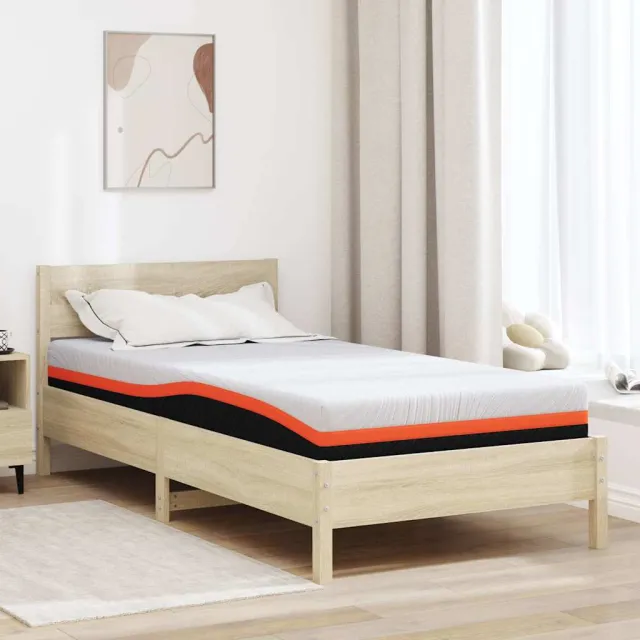 vidaXL Matras Wit en zwart 100 x 200 cm Jacquard stof