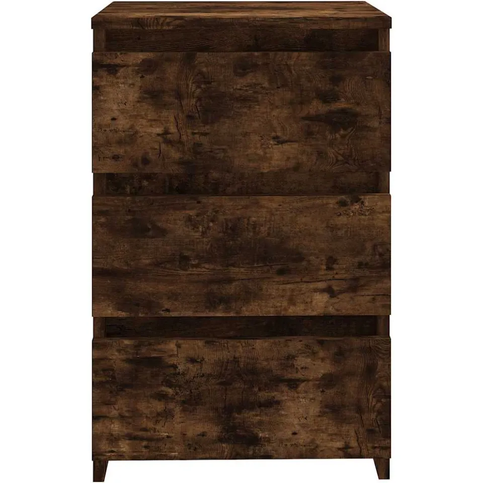 vidaXL Nachtkastje 40x35x62,5 cm bewerkt hout gerookt eikenkleurig, foto 4