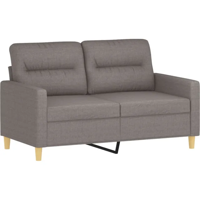 vidaXL Tweezitsbank - 120 - cm - stof - taupe