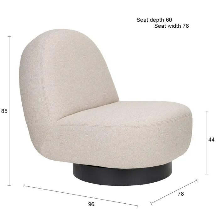 Zuiver fauteuil Eden off white, foto 2
