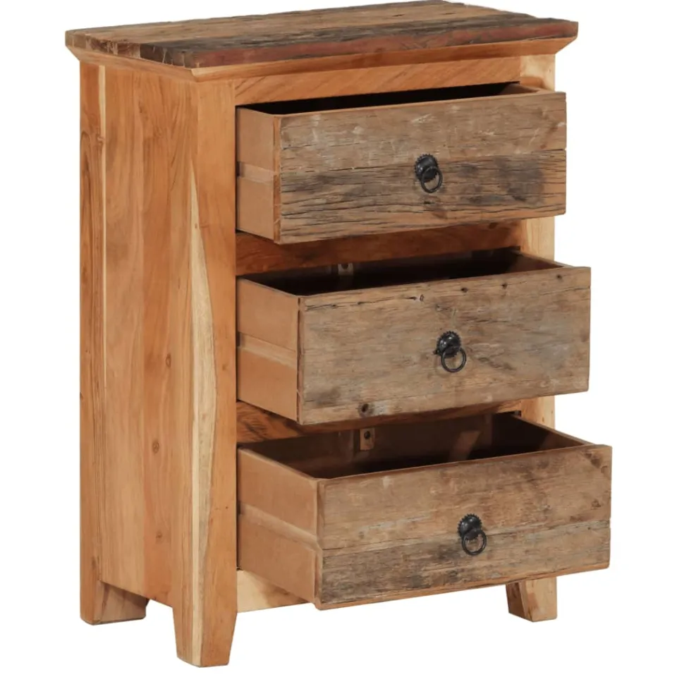 vidaXL Bijzetkast 55x33x75 cm massief acaciahout bruin, foto 2