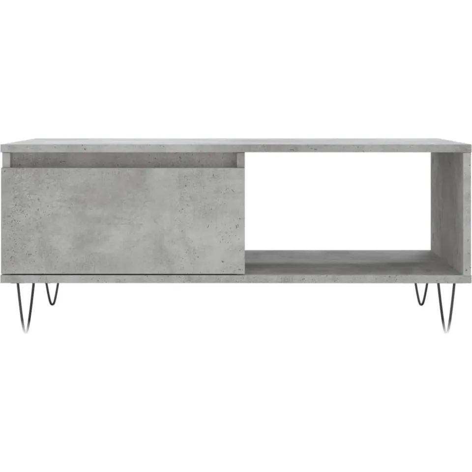 vidaXL Salontafel 90x50x36,5 cm bewerkt hout betongrijs grijs