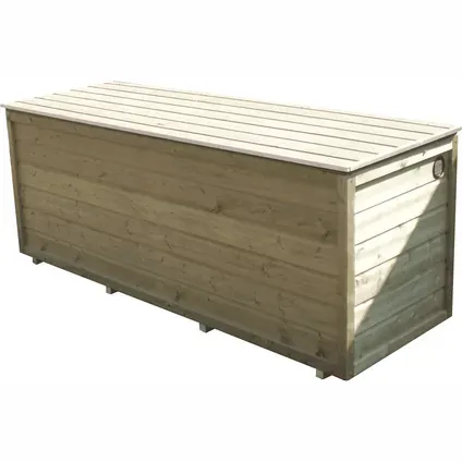 Lutra Kussenbox - Hout - Naturel - 200x100x84cm, foto 2