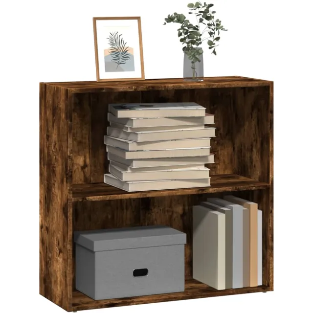 vidaXL Boekenkast 80x30x77 cm bewerkt hout gerookt eikenkleurig Bruin