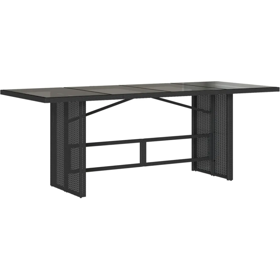 vidaXL 7-delige Tuinset met kussens poly rattan zwart, foto 3