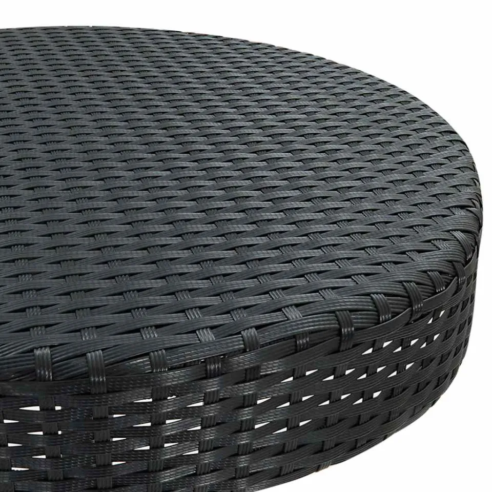 vidaXL Tuintafel 60,5x106 cm poly rattan zwart, foto 4