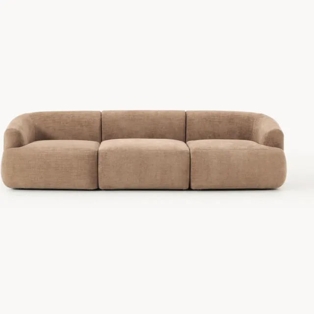 Westwing Collection Modulaire bank Sofia (3-zits) Bruin
