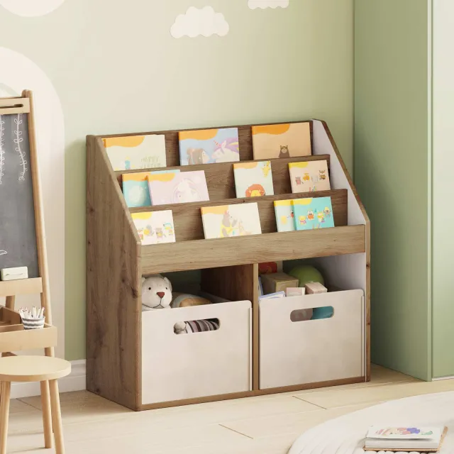 vidaXL Kinderen Boekenkast Artisan Eiken 72,5 x 29,5 x 69 cm, foto 2