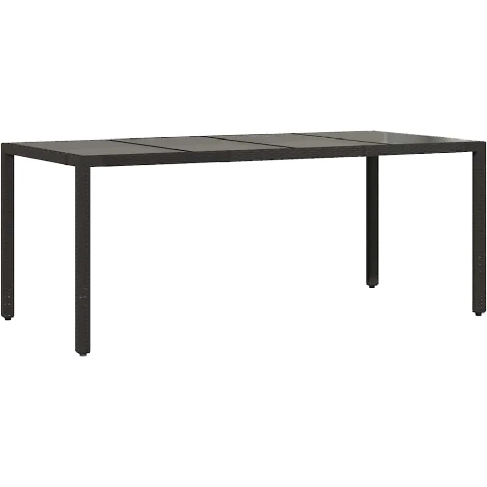 vidaXL 9-delige Bistroset met kussens poly rattan zwart, foto 4