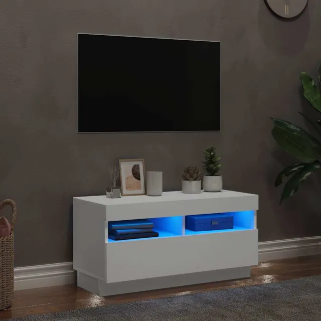 vidaXL Tv-meubel met LED-verlichting 80x35x40 cm wit