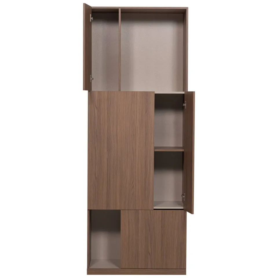 WOOOD Build Opbergkast 80 cm - Walnoot Fineer - Bruin - 215x80x41, foto 2