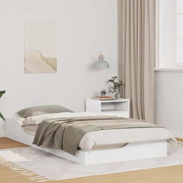 vidaXL Bedframe Wit 80 x 200 cm Massief grenenhout