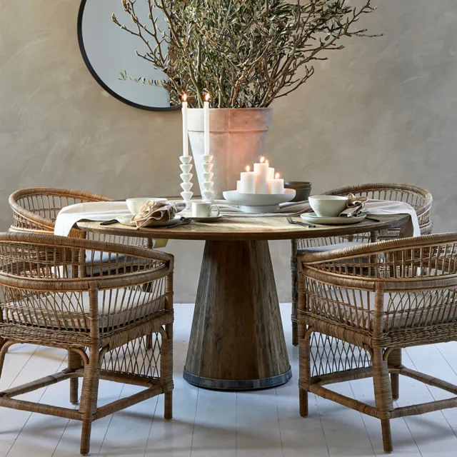 Riviera Maison Rivièra Maison Ronde Eettafel 'Siroko Beach' Gerecycled Eikenhout, 160cm