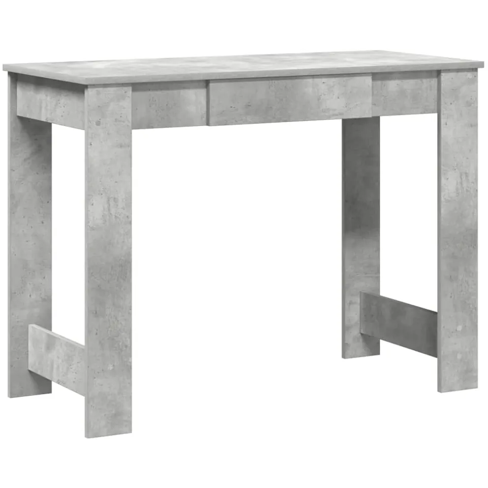 vidaXL Bureau 100x45x75 cm bewerkt hout betongrijs grijs, foto 3