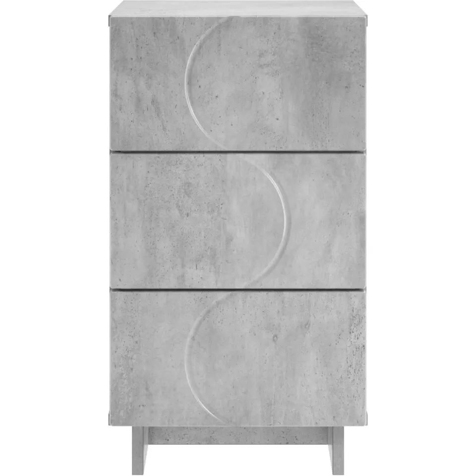 vidaXL Nachtkastje Betongrijs 33,5 x 34,5 x 60 cm Bewerkt hout grijs, foto 4