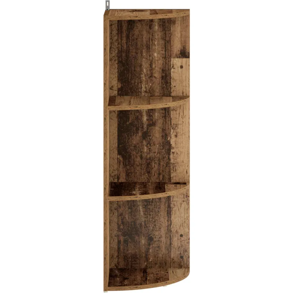 vidaXL Hoekplank 3-laags 41,5 x 41,5 x 107,5 cm Bewerkt hout Oud hout bruin, foto 2