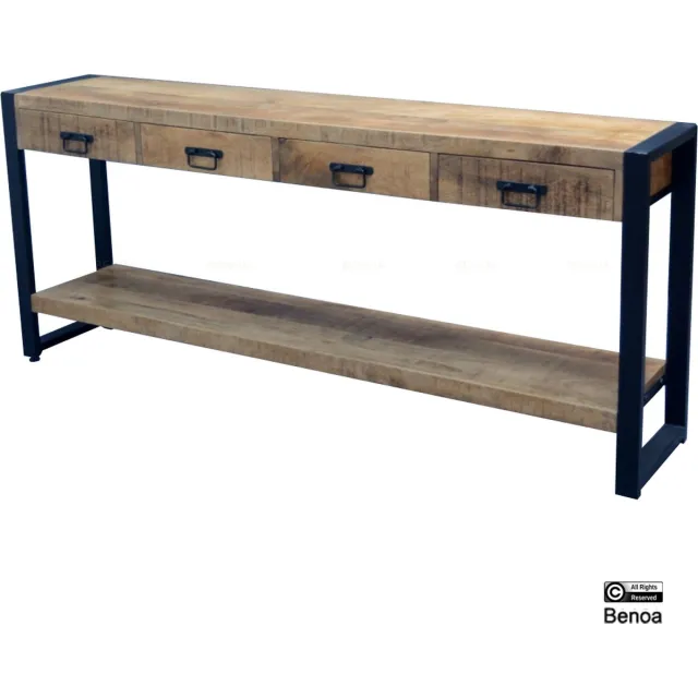Starfurn Sidetable Britt Mangohout en Metaal 180 cm - Naturel