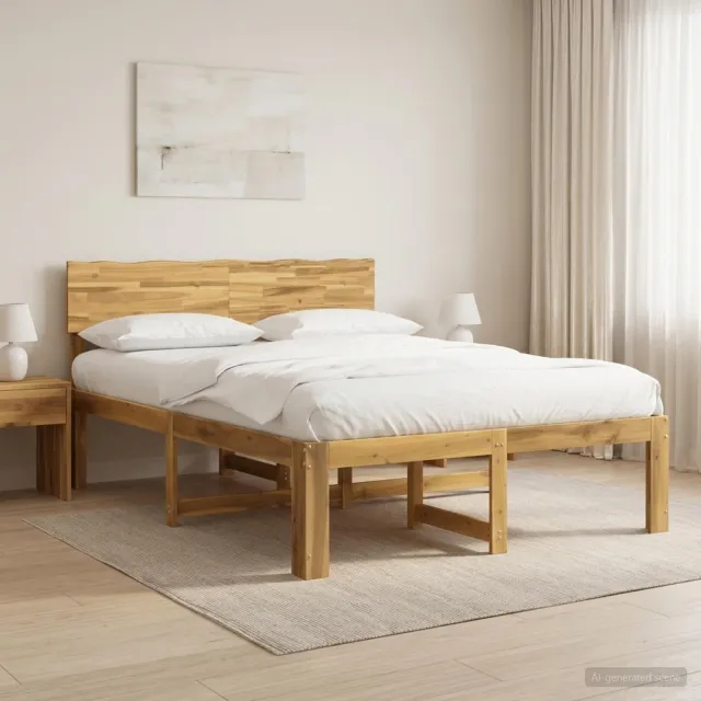 vidaXL Tweepersoonsbed met hoofdeinde ROSTOCK Wit 150 x 200 cm