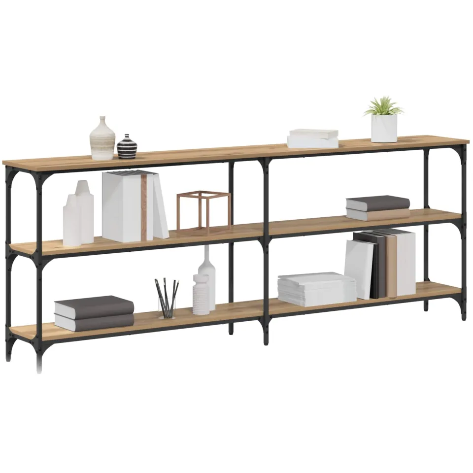 vidaXL Wandtafel artisanaal eikenkleurig 200 x 29 x 75 cm Bruin