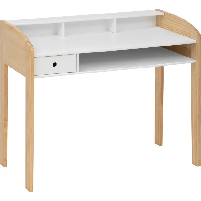 Atmosphera Kids Tod Kinderbureau 100x52x85cm - Wit/Naturel