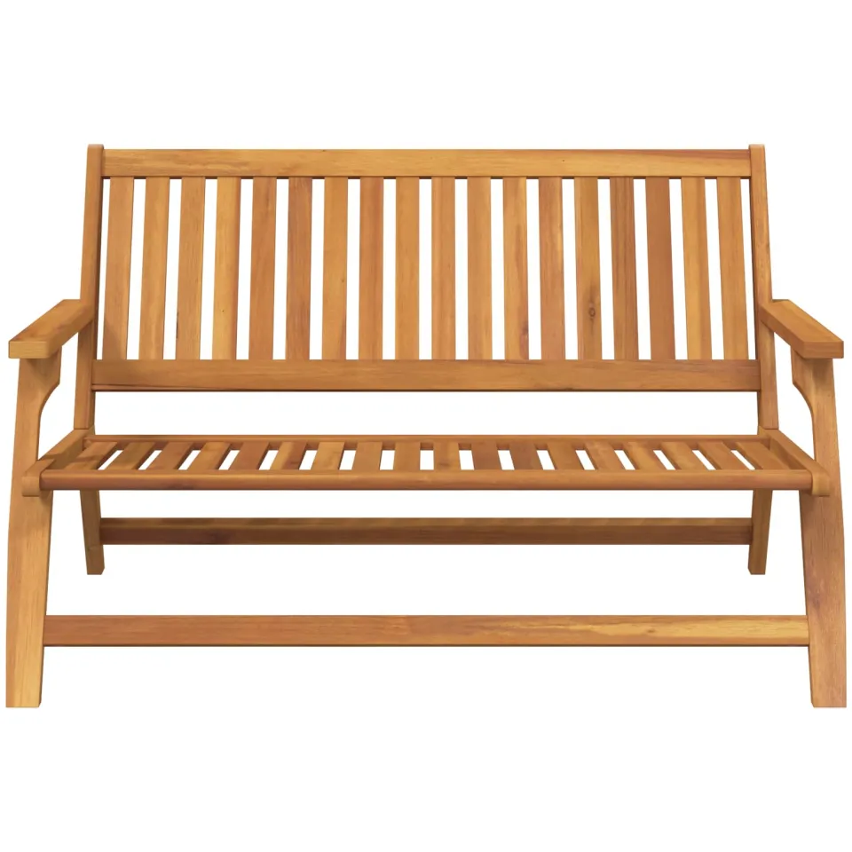 vidaXL Tuin Relaxbank Bruin 122 x 78 x 73 cm Massief Acaciahout, foto 2
