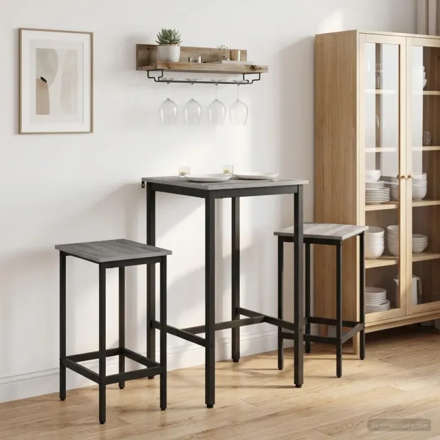 vidaXL Barkruk 2 st Grijs Sonoma 40 x 32 x 64 cm Bewerkt hout