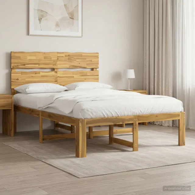 vidaXL Tweepersoonsbed met hoofdeinde ROSTOCK Wit 150 x 200 cm