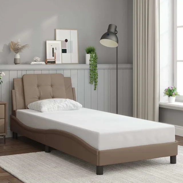 vidaXL Bedframe zonder matras "Zadar" cappuccinokleurig 100x200 cm Bruin