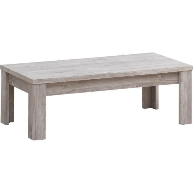 BELFURN Elias Salontafel in grijze eik met zwarte sierstrip