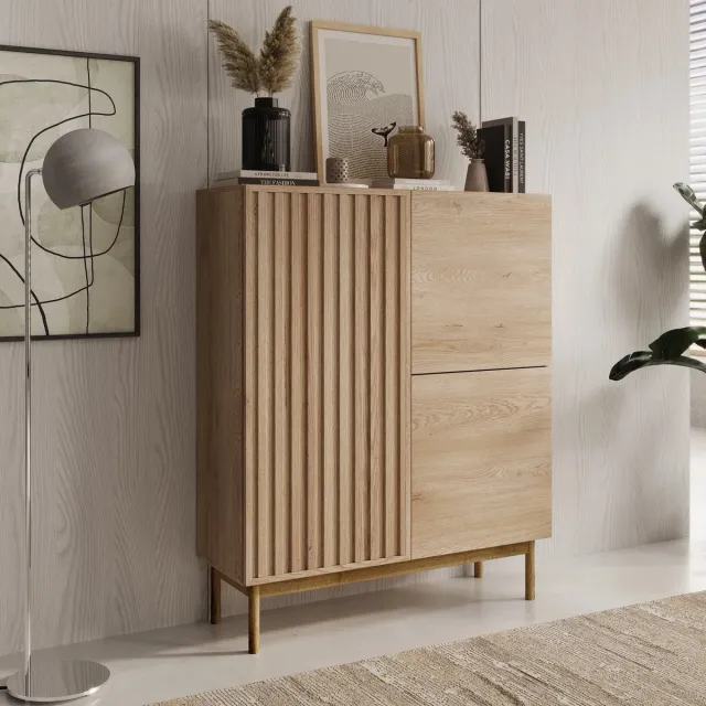 MEUBELLA Dressoir Storm - Eiken - 106 cm Bruin