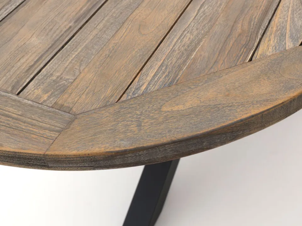 ROUGH Furniture ROUGH-Y Ellips high dining tuintafel 240x120cm bruin, foto 4