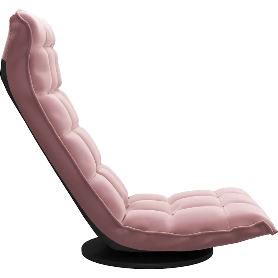vidaXL Vloerstoel draaibaar fluweel roze, foto 4