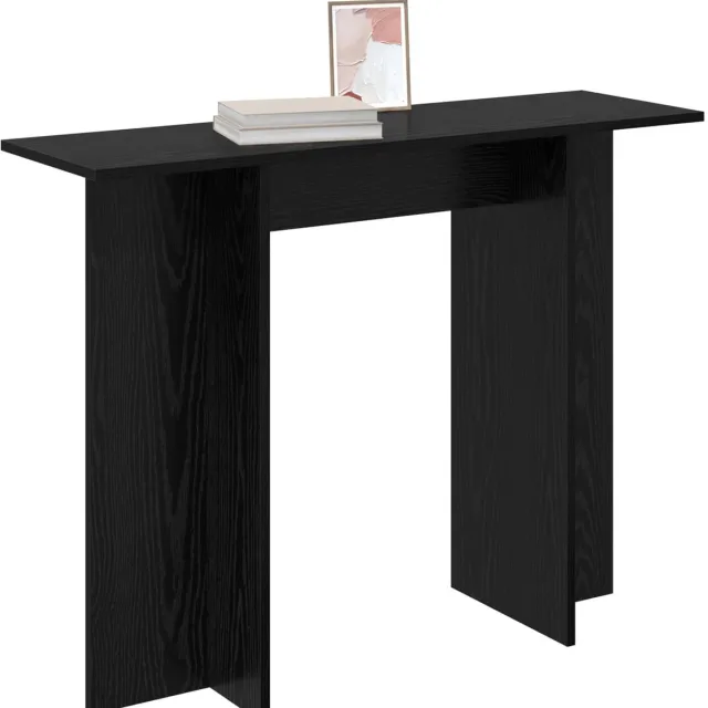 vidaXL Wandtafel - Zwart - eiken - 100 - x - 30 - x - 75 - cm - Bewerkt - hout Zwart eiken