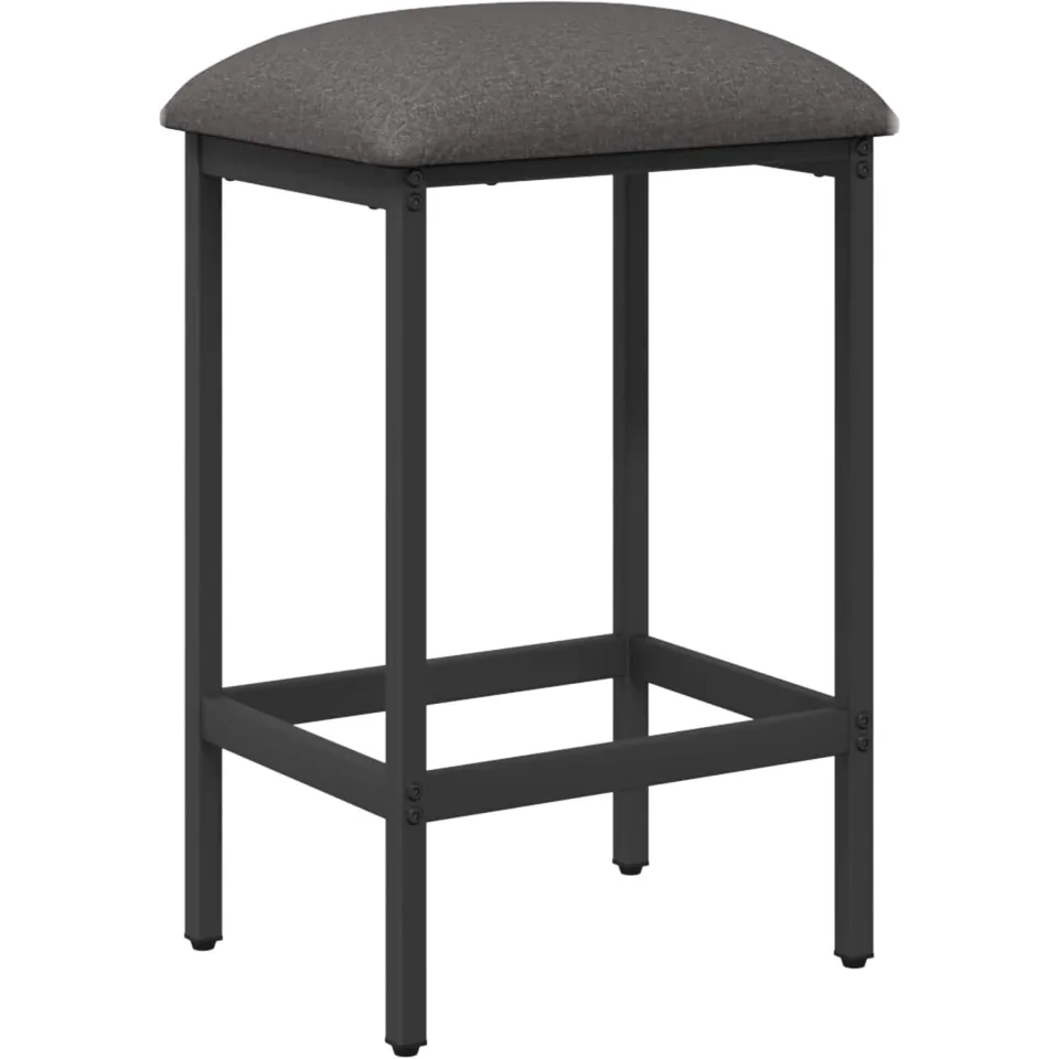 vidaXL Barkruk 2 st Lichtgrijs 40 x 32 x 64 cm Bewerkt hout