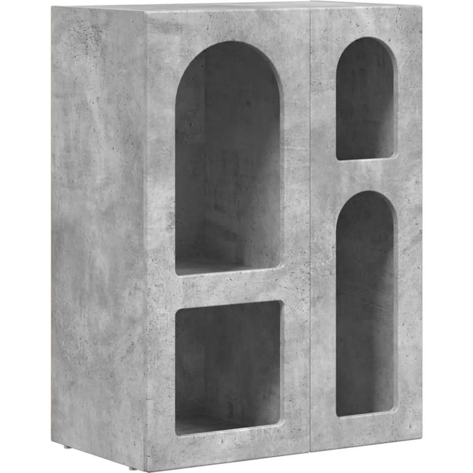 vidaXL Dressoir ELST Beton Grijs 59 x 35 x 80.5 cm Bewerkt hout, foto 3