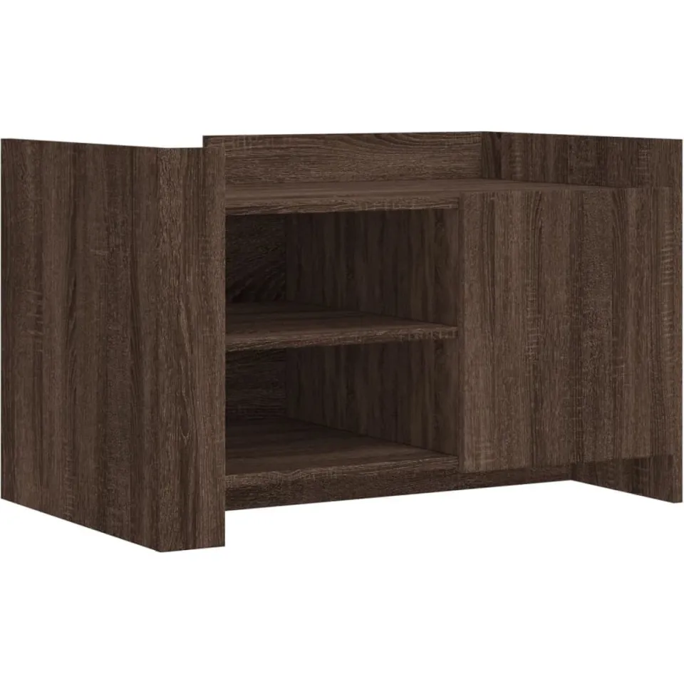 vidaXL Salontafel 80x50x50 cm bewerkt hout bruin eikenkleur, foto 3