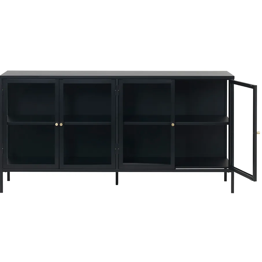 Olivine Carrie metalen opbergkast zwart - 170 x 40 cm, foto 4