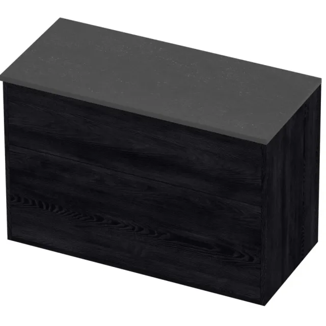 Proline Deck Badmeubelset Hardsteen Voor Grepen Asymmetrisch 100x46x67 cm Blue Stone Black Oak