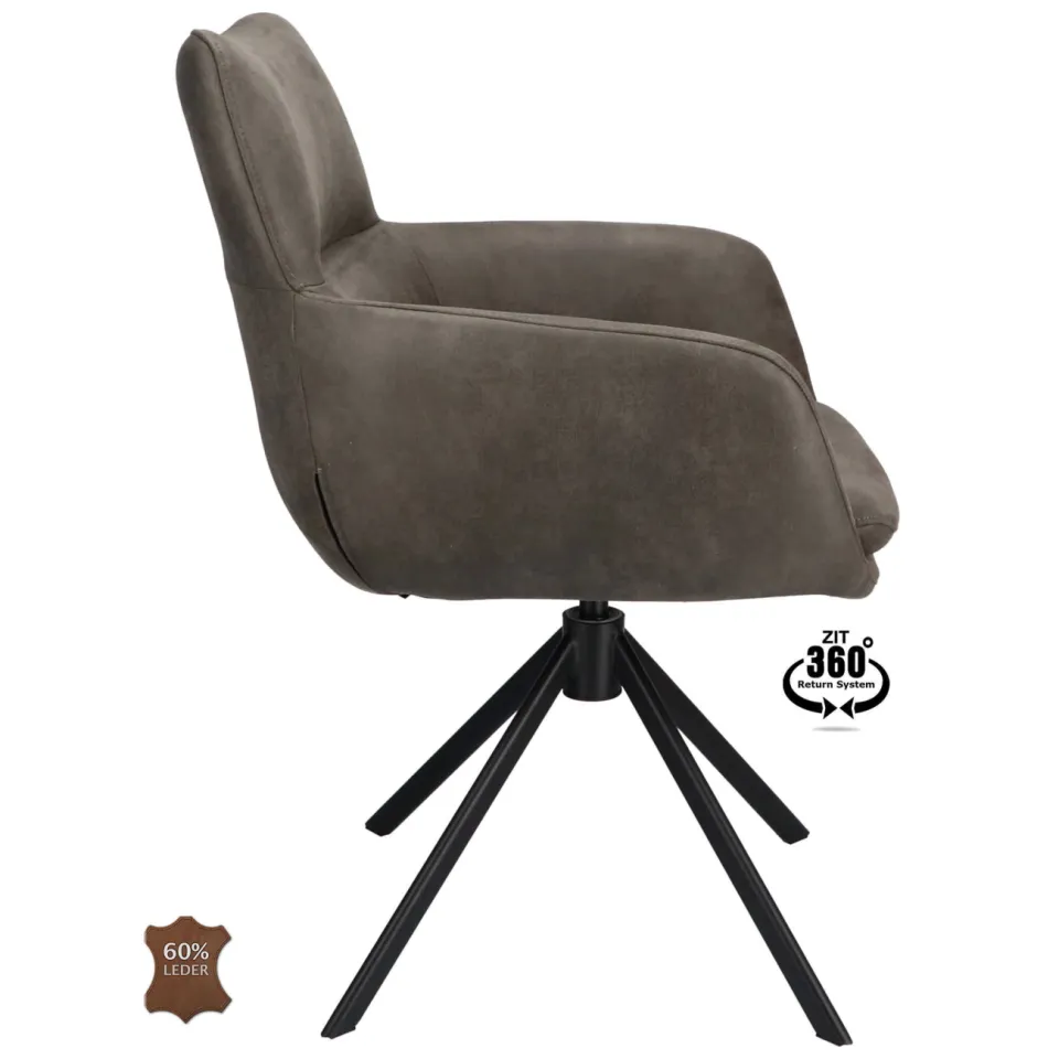 Wehkamp Home armstoel Sabi graphite, foto 5