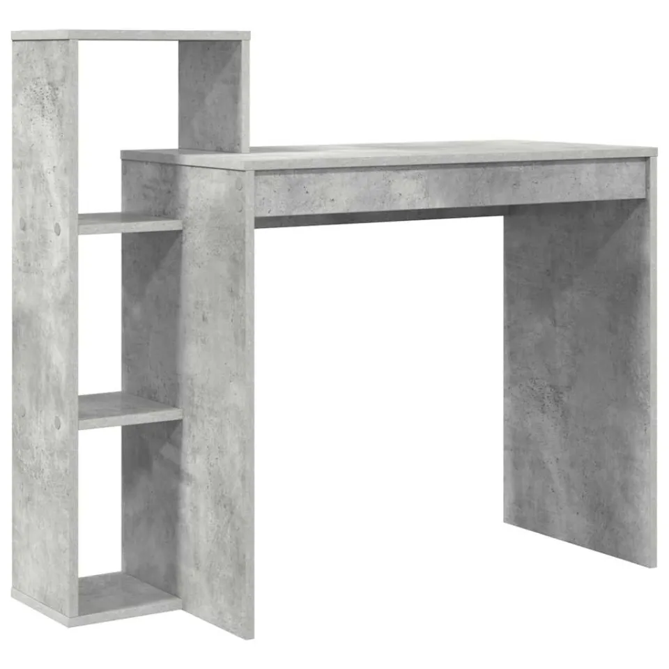 vidaXL Bureau Beton Grijs 100 x 40 x 90 cm Bewerkt hout, foto 3