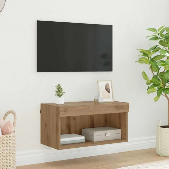 vidaXL Tv-meubelset 60 x 30 x 30 cm Artisan Eiken Bewerkt hout, foto 2