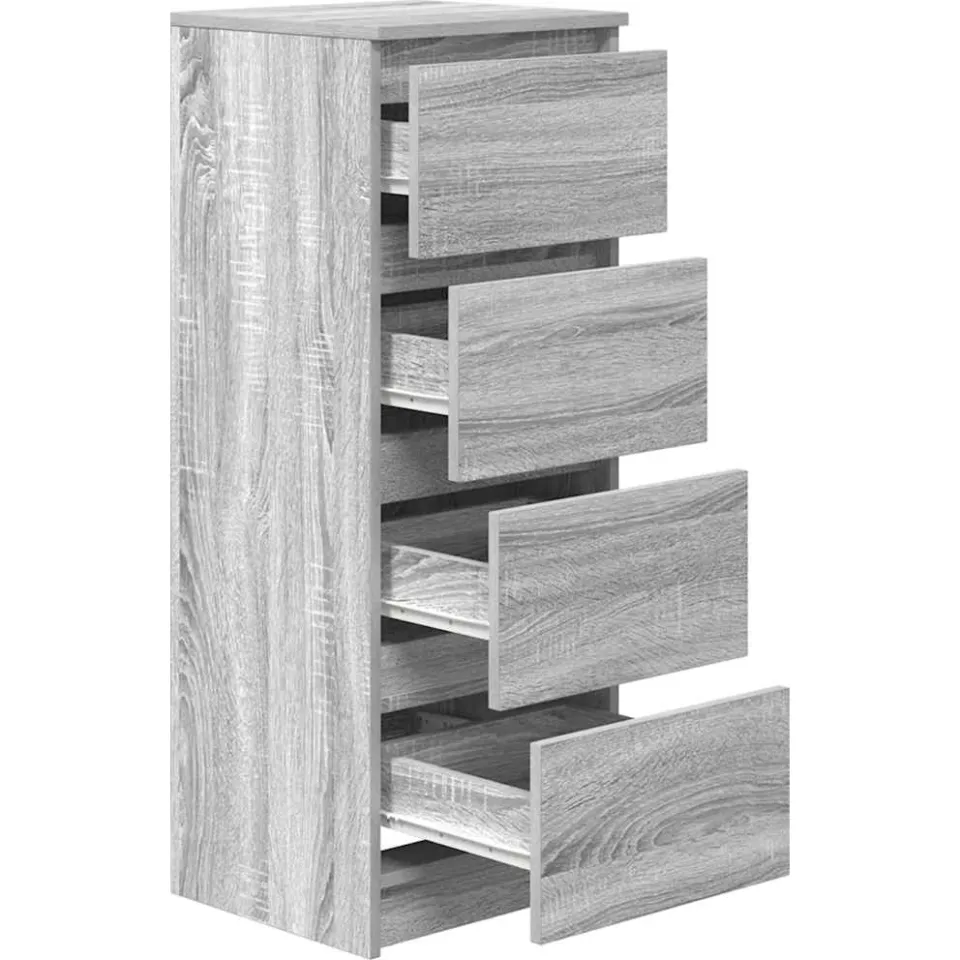vidaXL Dressoir 37,5x35x99 cm spaanplaat grijs sonoma, foto 4