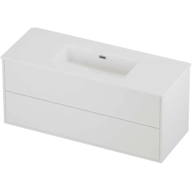 Proline Tribute Badmeubelset Porselein Elegant 2 Laden 120x46x54 cm Glans Wit Mat White