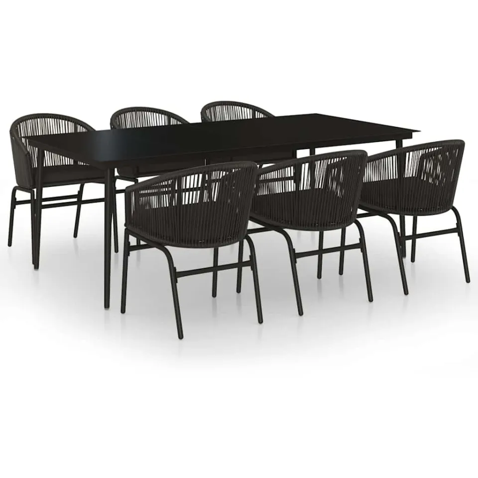 vidaXL 7-delige Tuinset zwart, foto 3