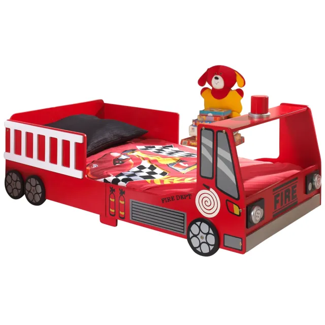 kinderbed brandweerwagen Maarten-K rood Blauw
