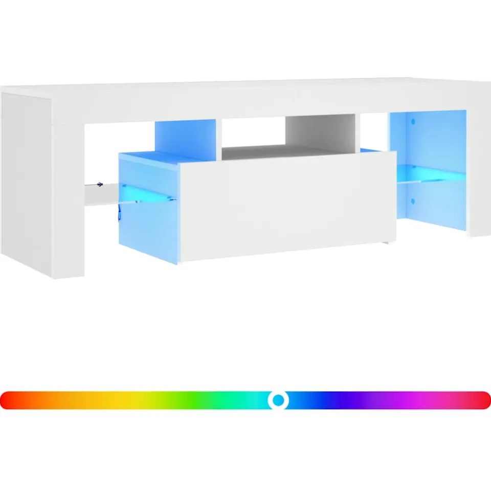 vidaXL Tv-meubel met LED-verlichting 120x35x40 cm wit