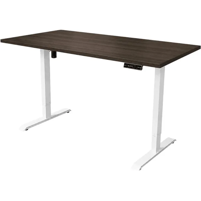 Sedero Elektrisch verstelbaar bureau - 140x80 cm - Single motor - Wit / Japandi
