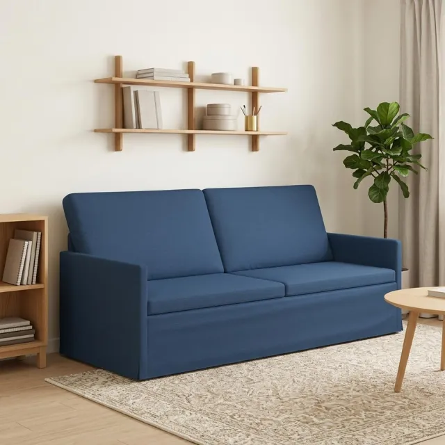 vidaXL 3-zits bank Blauw 190 x 81 x 82 cm Stof